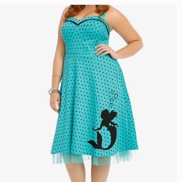 Rare Torrid Little Mermaid Pinup Swing Dress - Picture 2 of 12